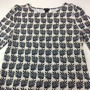 Ann Taylor Factory Long Sleeve Leaf Design Shirt L
